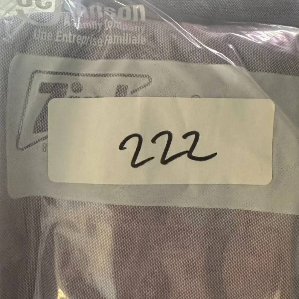 Isaia Napoli Mens Button Dress Shirt LS Light Purple Lavender Size 16 41 Large - Picture 13 of 13